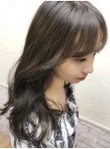 小顔バング♪カーキグレージュ　mutsuki