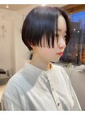 ハンサムショート｜センターパート｜前髪