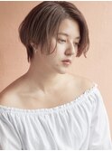 人気のシアーベージュの大人ショート