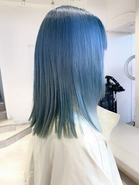 ゼスト パーク(ZEST PARK) ターコイズブルーカラー  ハイトーンカラー  《宮坂 紅》