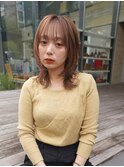 ミディアムレイヤーカットボブウルフ/10代20代/インナーカラー