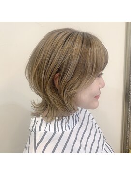 ファヴォリ(favori) 【favori 自由が丘】マッシュウルフ×ハイトーンカラー