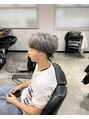 ボルド(MEN'S HAIR SALON BORDO)&nbsp;センターパート×シルバー
