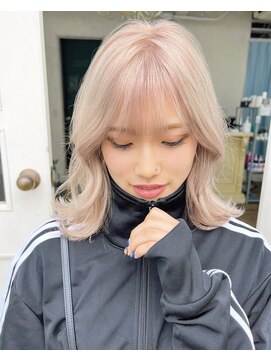 アンメリーアン(Ann merry ann) 20代30代40代ハイトーンミディアムレイヤーミルクティベージュ