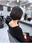 黒髪/グレーベージュ/レイヤーロング/前髪パーマ/銀座/東銀座