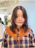 くびれヘア顔周り韓国レイヤーカット黒髪ショートミディアム/柏