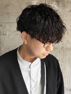 アルフレッド 平針店(alfRed) ツーブロック　マッシュ　黒髪　束感　ツイストスパイラルパーマ