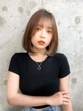 ハローバイシー 仙台(Hello by Sea) 切りっぱなしボブ×ニュアンスカラー外ハネボブ[仙台]