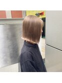 ミルクティーぱつっとボブ