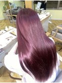 難波美容室　大人気！ブリーチダブルカラー　ボルドーカラー