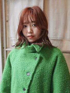 ラーナー(LONER) レッドオレンジ×ツヤ髪スタイル【LONER神戸三宮】