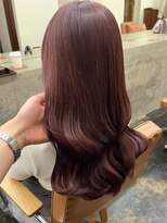 ブリーチなしダブルカラー　ワインレッド　カシスレッド