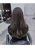 ブリーチなしカラー/髪質改善/ミルクティーベージュ/小顔ヘア