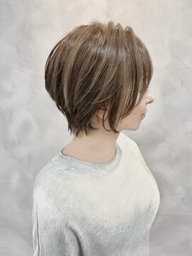 ノル(nol.) 丸みショート×ハイライト×パールグレージュ