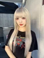 インク バイ セディアル(ink by SEDEAL) ホワイト/シールエクステ/ロング/ハイトーン