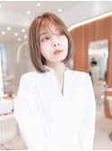 20代30代切りっぱなしレイヤーボブ/髪質改善ストレート/外ハネ