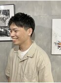 清潔感×アップバングツーブロック