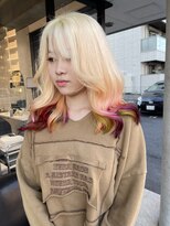 髪屋 紬&nbsp;デザインカラー/レインボーカラー/エンドカラー/裾カラー/韓国