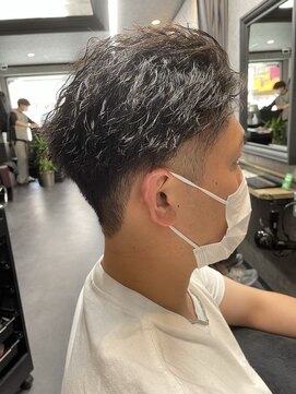 レベル 葛西店(LEVEL) ツイストスパイラルパーマ オールバック メンズカット 葛西スパ