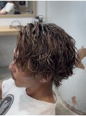 渋谷ニュアンスサーフラルフカールセンターパート金メッシュ