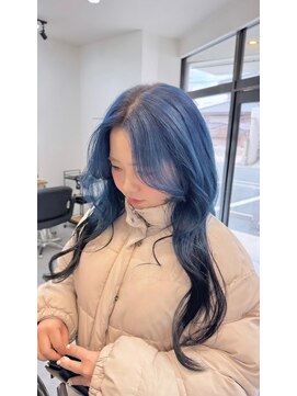 ワク 藤沢店(waku) ルーツカラー ブルー ブラック