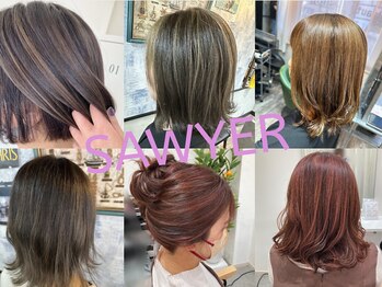 ソーヤ(SAWYER)の写真/【西明石駅/徒歩１分】グレイカラー=暗くなるを払拭！極細ハイライトで自然に馴染ませる白髪ぼかしが話題！