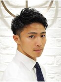 サイドモーション風爽やか黒髪ビジネスショートスタイル