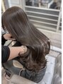 アマンヘアーイースト 吉祥寺東口店(Aman hair-e)&nbsp;赤みをオレンジを抑えたシアーグレージュ。上品かつ可愛い色味。