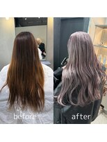 エミス(EMIITH)&nbsp;バレイヤージュ×ラベンダーシルバー［鈴鹿/ダブルカラー］