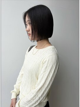 ロックス バイ マグ 松本(rocks BY MAG) 艶感透明感カラー×前髪なし大人ボブ