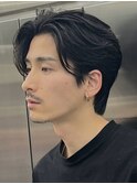 ニュアンスパーマセンターパートウルフシャドウパーマ