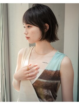 ソヨン 大宮2号店(SOYON) 【顔まわりレイヤー】暗髪ボブでつくる軽い質感