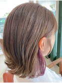 ボブ×インナーカラー