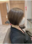 縮毛矯正でも自然な丸みショートボブ！　群馬太田縮毛矯正艶髪