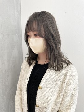 ヨーク(YOKE) YOKE 大人ボブ結べるボブアッシュグレージュ顔まわりバング