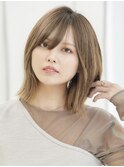 【銀座】ウザバング外ハネボブ×ベージュカラー