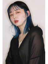 ブランシェ(branche) 【1ミリにこだわるカット】/インナーカラー×ターコイズブルー