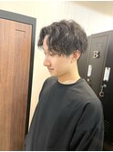 【ツイストスパイラルパーマセンターパートメンズ】原口健伸