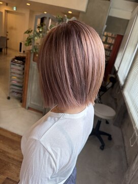 ロカリタ キョウト 四条大宮店(ROCAReTA kyoto) ハイライト×ピンクベージュ