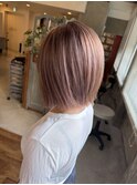 ハイライト×ピンクベージュ