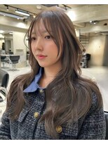 サイン 表参道(SIGN) 韓国ヘアーハッシュカットレイヤーカットグレージュブリーチ無し