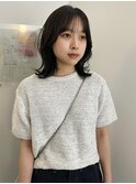 レイヤーボブ　顔まわりレイヤー　シースルーバング　名古屋ボブ