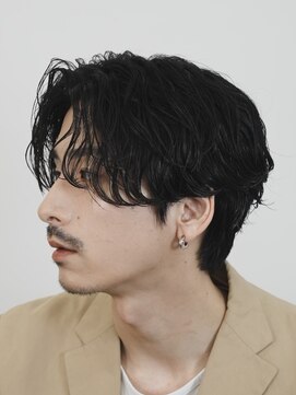 レタッチバイフィフス(RETOUCH by fifth) 原宿スパイラルパーマオールバックルーズパーマ30代男性色気ヘア