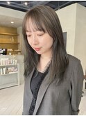 ブリーチなしダブルカラーオリーブベージュグレージュカット/林