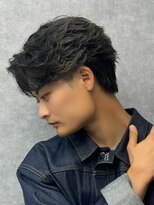 エルマーク 松山(L-MARK) ニュアンスパーマ/センターパート/マッシュ/カルマパーマ/メンズ