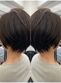 ミルクティーブロンド/ダークブルー/デジタルパーマ/金沢文庫