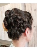 編み込みヘアーセット