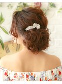 結婚式☆二次会★ふわふわボリュームシニヨンヘアセット