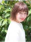 夏ショート サニーブラウン 大人可愛い
