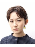 ハンサムショート+パーマ